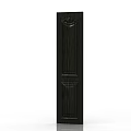 Modern Black Wooden Double Door With Paneled Design And Smooth Surface
