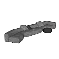 Modern Minotti Multi-Person Sofa Pillow Shaped Sofa Shaped Sofa 3d model