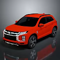 Orange SUV Exterior Design With Modern Sporty Style And Reflective Surface Details