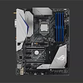 ASUS ROG Computer Motherboard With CPU Socket Heat Sinks And PCIe Slots