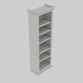 Modern White Open Storage Shelf With Multiple Shelves For Home Organization