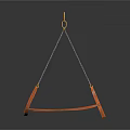 Orange Lifting Sling Design With Metal Chains And Hook For Industrial Use
