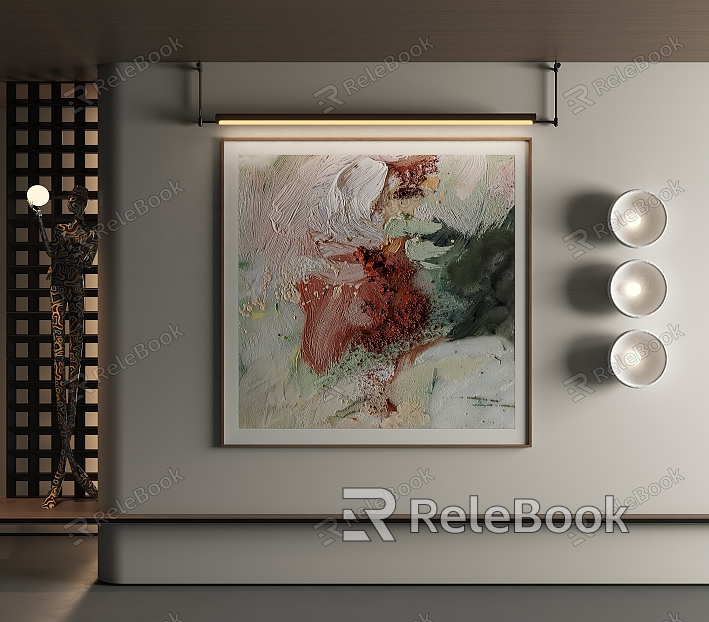 Modern abstract painting oil painting high-end art hanging painting model