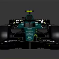 Teal Green Formula 1 Racing Car With Sleek Aerodynamic Design And Sponsor Logos