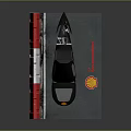 Black Racing Car With Number 10 Red Barrier Shell Pirelli Logos And Gray Mat