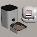 Automatic Pet Feeder And Modern Cat Litter Box With Smart Design Features 3d model