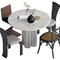 Dining table and chair combination 3d model