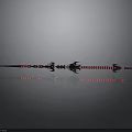 Abstract Mechanical Strip Structure With Black Red Elements And Red Numbers