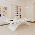 Modern Ping Pong Table With Stylish Design And Accessories In Indoor Space 3d model
