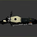 Cream And Black Retro Motorcycle With Single Seat Round Headlight And Rugged Wheels