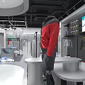 Spyder Clothing Store Interior With Mannequins Displayed Apparel And Digital Screen