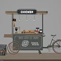 Chicken House Snack Cart With Toasty Toast Ice Cream And Bicycle Wheels