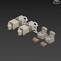 Modern Beauty Hair Salon Interior With Professional Treatment Beds And Styling Chairs