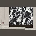 Porch background wall modeling wall Scarpa 3d model