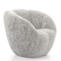 Soft Gray Modern Bean Bag Chair With Comfortable Rounded Design And Cozy Upholstery