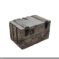Vintage Wooden Storage Box With Worn Surface Metal Latch And Wooden Handles