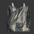 Two Stylish Backpacks Dark And Light Colored With Reflective Surface On Dark Background