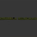 Green Wooden Fence Scene Components With Planks For Outdoor Garden Decoration