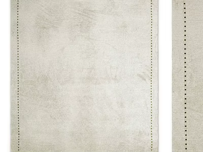 Beige Square Rug With Dotted Edges And Soft Texture For Interior Design 3d model