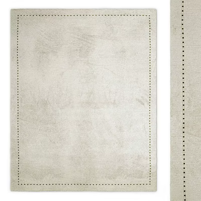 Beige Square Rug With Dotted Edges And Soft Texture For Interior Design 3d model