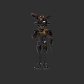 Game Movie Character Mechanical Fox Animatronic With Worn Metal Parts And Ears