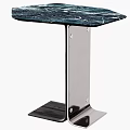 Modern Living Room Table Design With Marble Tabletop And Metal Stand