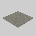 Gray Square Carpet With Soft Striped Geometric Texture For Modern Home