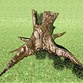 modern tree stump old tree stump 3d model