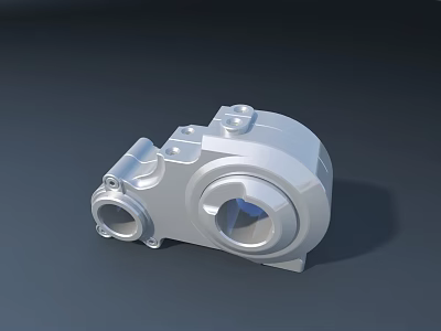 Metal Mechanical Part With Precision Machined Holes And Bearing Housing Structure 3d model