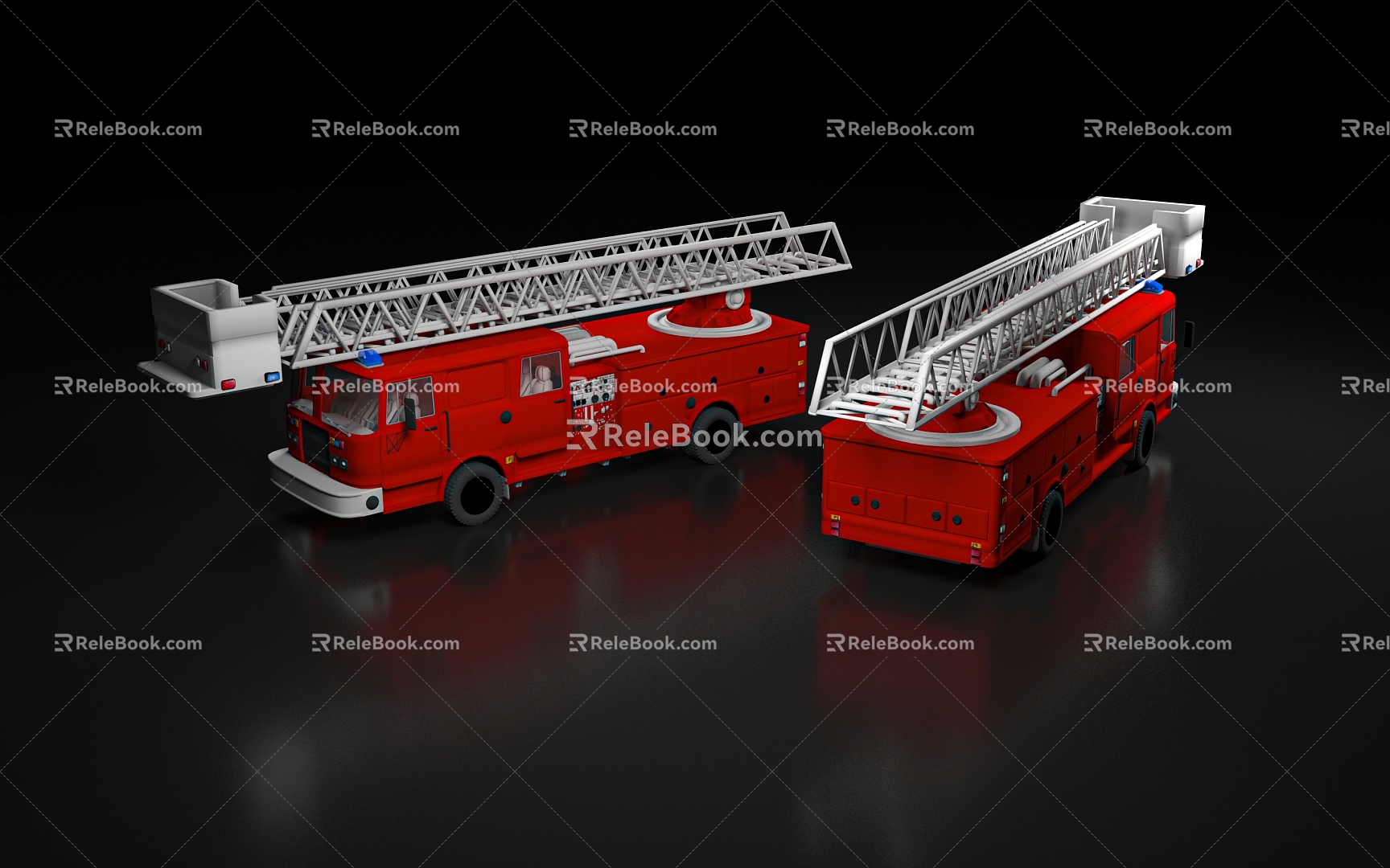 Fire truck American fire truck European fire truck train fire 119 ladder climbing heavy fire truck fire truck toy car scene 3d model