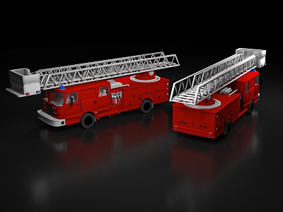 Fire truck American fire truck European fire truck train fire 119 ladder climbing heavy fire truck fire truck toy car scene 3d model