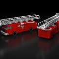 Fire truck American fire truck European fire truck train fire 119 ladder climbing heavy fire truck fire truck toy car scene 3d model