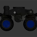 Professional Binocular Style Commercial Equipment With Metallic Body Blue Lenses And Mechanical Structure