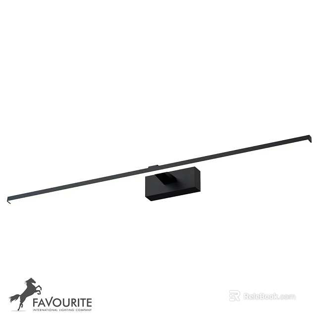 Modern Black Wall Light With Sleek Long Strip Design For Indoor Home Decor 3d model 