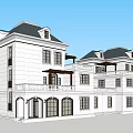 European Style Detached Villa with Classic Exterior Design Lush Garden and Balconies