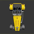 Yellow Open Top Sports Car With Blue Seats And Sleek Body Design