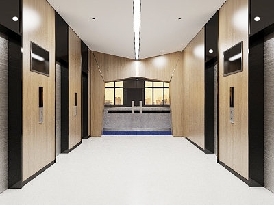 modern elevator hall model