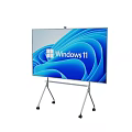 Smart Machine Interactive Display Screen Featuring Windows 11 Interface And Mobile Stand With Wheels 3d model