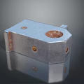 Sturdy Metal Hardware Tool with Screw Holes and Silver Surface Finish