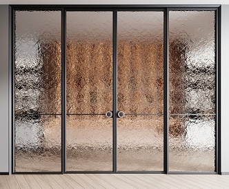 Modern sliding door glass sliding door 3d model