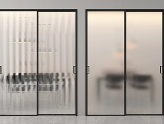 Modern sliding door glass sliding door 3d model