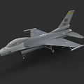 Detailed Gray Military Fighter Jet With SW Tail Marking And Landing Gear
