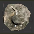 Wood Stone Natural Decorative Scene with Tree Stump Stones and Mossy Ground