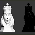 White And Black Chess King Pieces With Detailed Faces On Sleek Surface