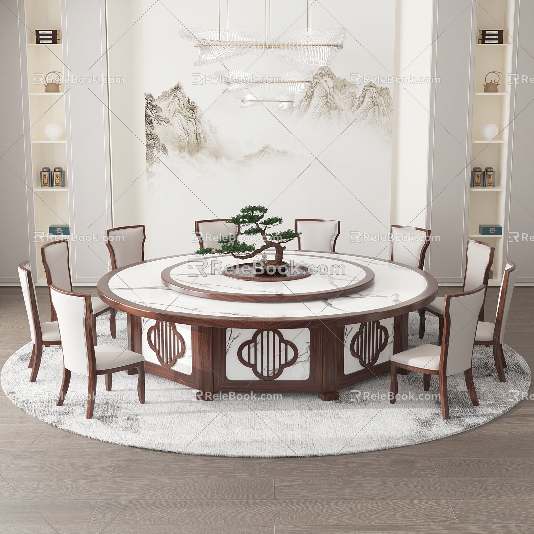 New Chinese Round Dining Table model