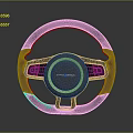 Decorative Home Steering Wheel Model With Black Red Design Control Buttons And Jeep Rock Logo
