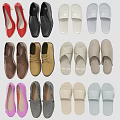 Various Types of Assorted Colors Fashionable Shoes Featuring Heels Flats and Slippers in Different Styles