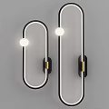 Sleek Modern Wall Lamps With Black Frame Gold Accents And Soft Lighting