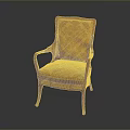 Classic Style Accent Chair With Floral Pattern Upholstery And Wooden Armrests Brown Frame