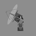 Military Weapon System Parabolic Radar Antenna Mounted On Tower With Support Structure